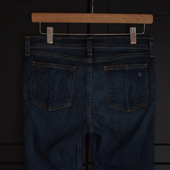 Rag & Bone | Dark Wash Distressed Skinny Jeans - Picture 6 of 11